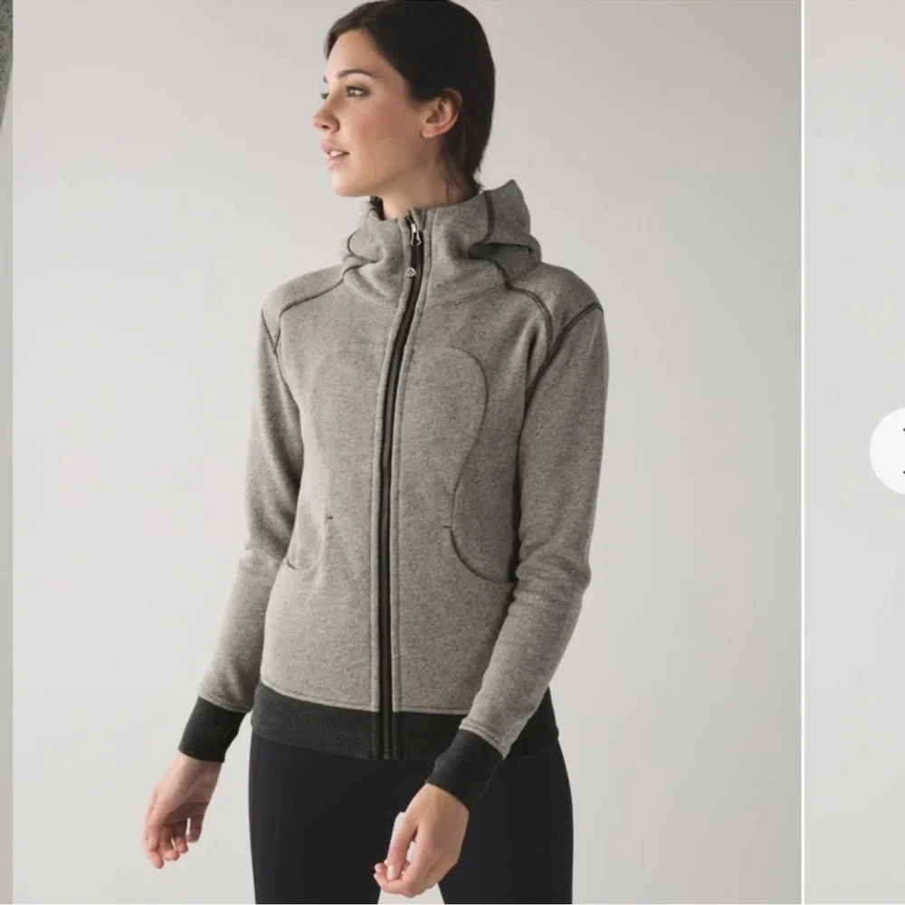 Lululemon On The Daily Hoodie Heathered Black / Heathered Dark Grey Size 4 - Picture 1 of 10